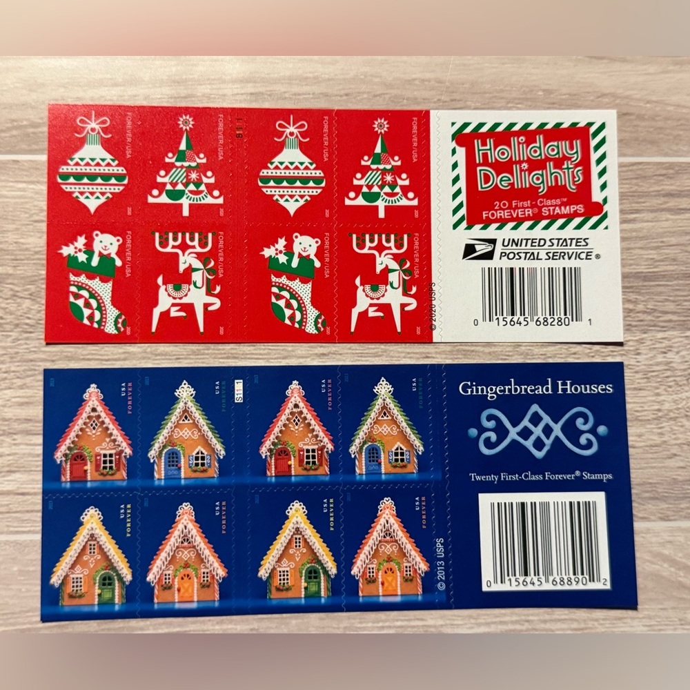 Holiday Delights and Gingerbread Houses Collectible Forever Stamps